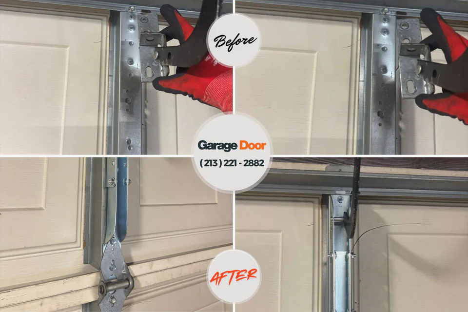Before and after: garage door repair Wagener, SC